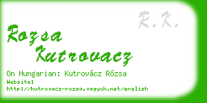 rozsa kutrovacz business card